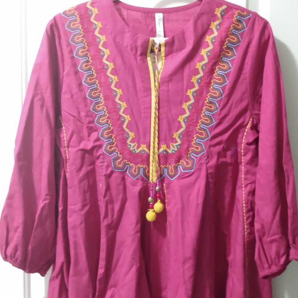 Traditional pink Pakistani shirt